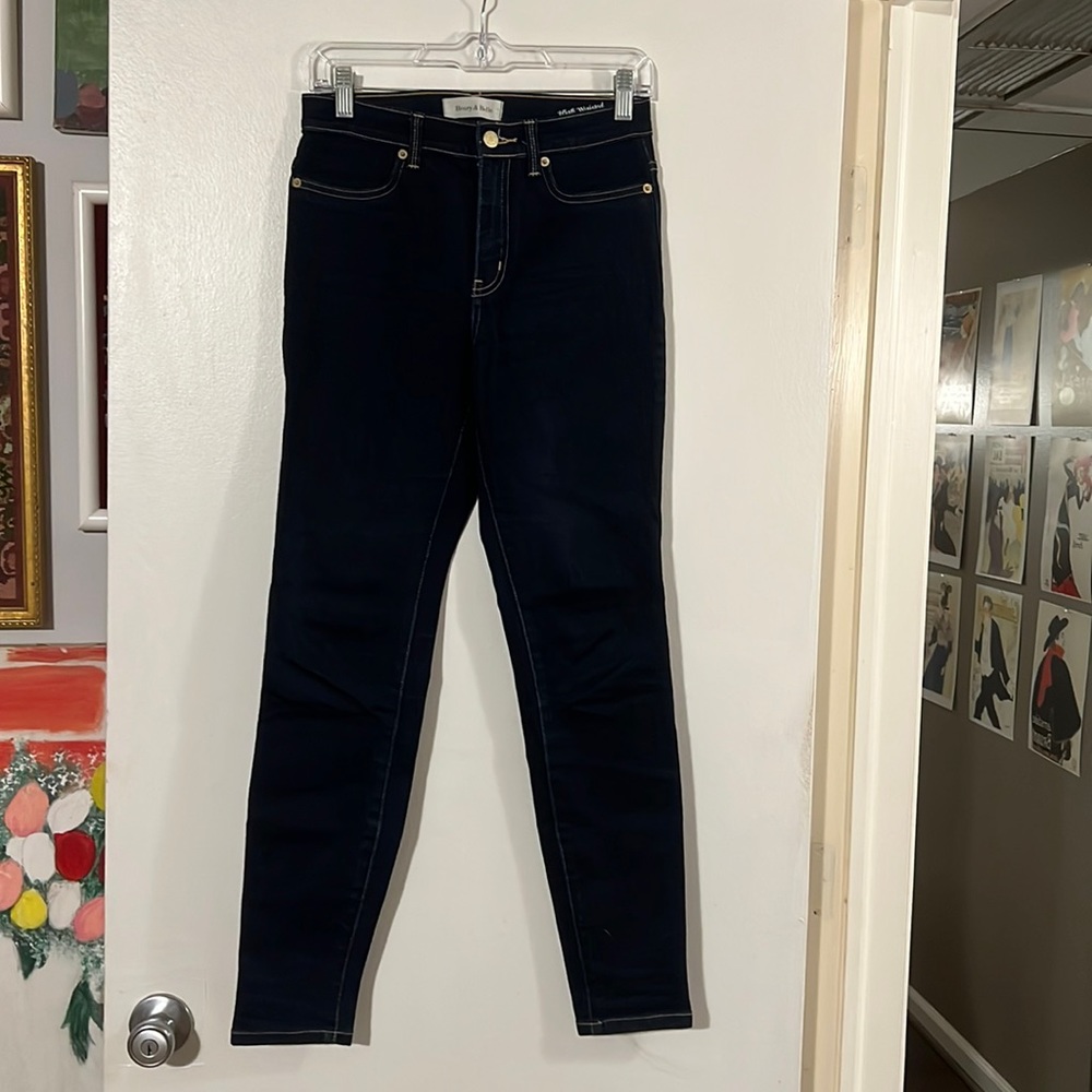 Henry & Belle blue high waisted super skinny ankle jeans
